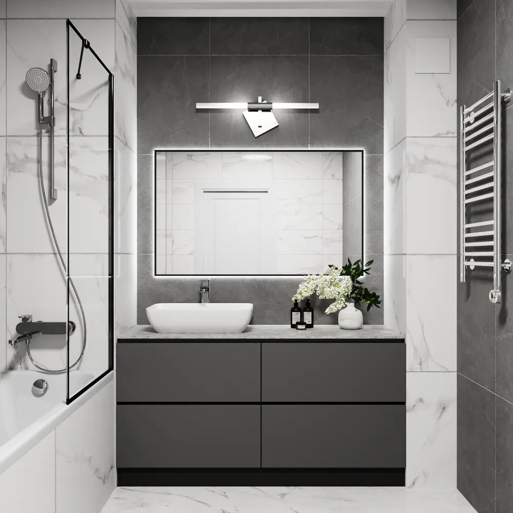 Фото 4 Зеркало со встроенной подсветкой One mirror 12080чсх 80x120 см Фото 4 Зеркало со встроенной подсветкой One mirror 12080чсх 80x120 см