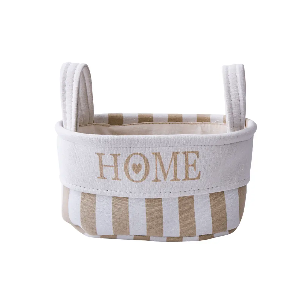 Фото Корзина Handy home 15x13x24 см ткань цвет бежевый Фото Корзина Handy home 15x13x24 см ткань цвет бежевый