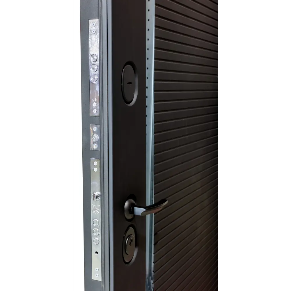 Фото 4 Входная дверь Diva STR МХ-45 205x86см правый цвет Д15 сандал белый/черный кварц с зеркалом