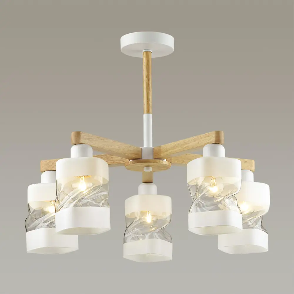 Фото 2 Люстра на штанге Lumion Bonnie Lmn_4491_5c 5 ламп 10 м² цвет белый