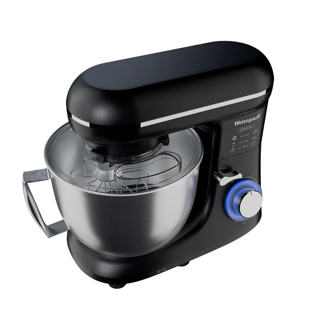 Фото 7 Планетарный миксер Weissgauff WSM 130 PMB Prime Chef 1300 Вт цвет черный Фото 7 Планетарный миксер Weissgauff WSM 130 PMB Prime Chef 1300 Вт цвет черный