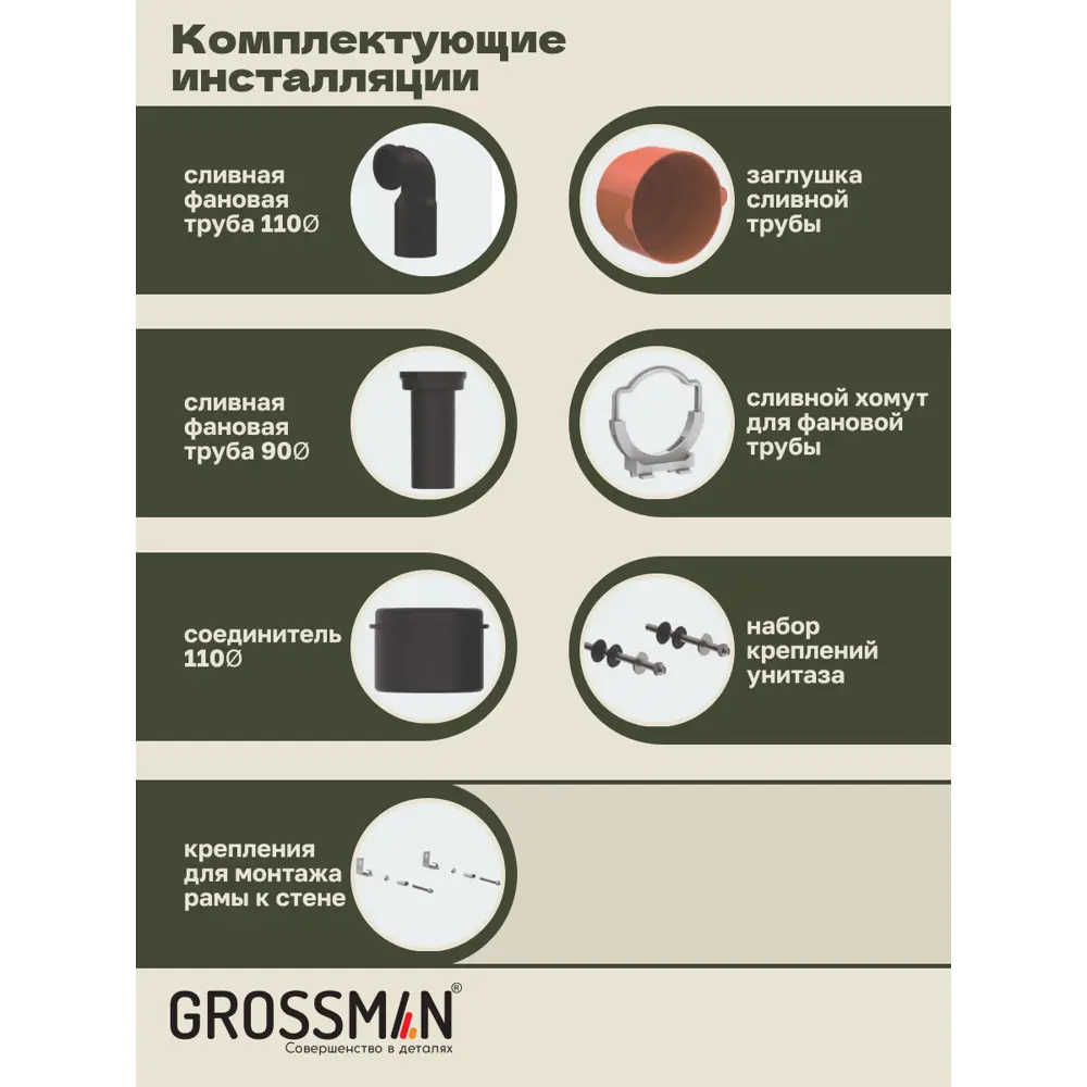 Фото 2 Комплект инсталляция с унитазом Grossman 901.5501.01.000 цвет белый Фото 2 Комплект инсталляция с унитазом Grossman 901.5501.01.000 цвет белый