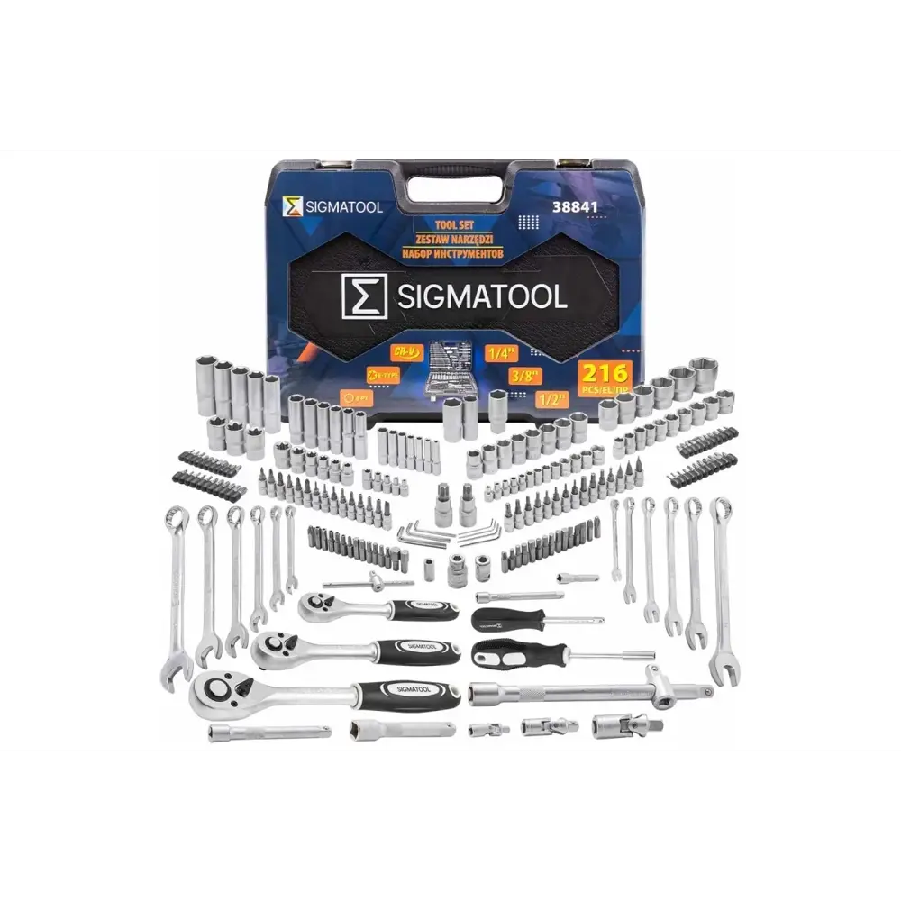Фото Набор инструментов Sigmatool Sigmatool-38841, 216 предметов Фото Набор инструментов Sigmatool Sigmatool-38841, 216 предметов