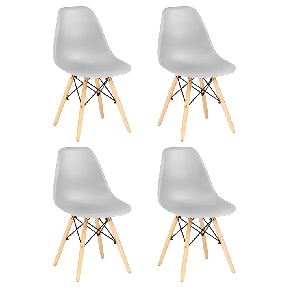 Фото Комплект кухонных стульев 4 шт Dobrin Dsw lmzl-pp638 46x46x53 см пластик цвет светло-серый Фото Комплект кухонных стульев 4 шт Dobrin Dsw lmzl-pp638 46x46x53 см пластик цвет светло-серый