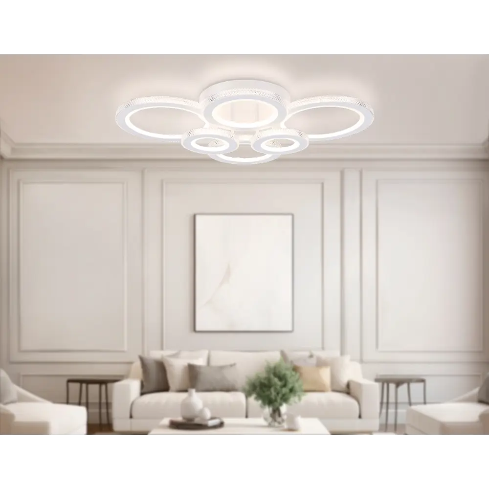 Фото 13 Люстра потолочная светодиодная Ambrella light Fa8874 с пультом управления 20 м² нейтральный белый свет цвет белый Фото 13 Люстра потолочная светодиодная Ambrella light Fa8874 с пультом управления 20 м² нейтральный белый свет цвет белый