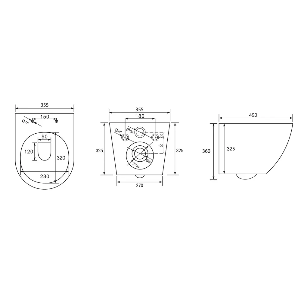 Фото 3 Комплект подвесной унитаз Abber Bequem AC1100T белый с инсталляцией AC0105 и кнопкой AC0120NG никель Фото 3 Комплект подвесной унитаз Abber Bequem AC1100T белый с инсталляцией AC0105 и кнопкой AC0120NG никель