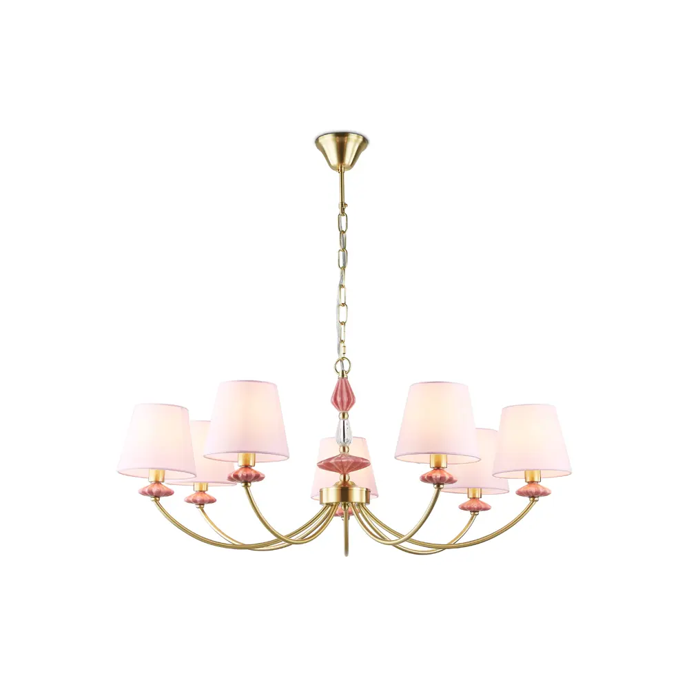 Фото 2 Люстра подвесная Ambrella light High light Lh75025 7 ламп 28 м² цвет золото, розовый