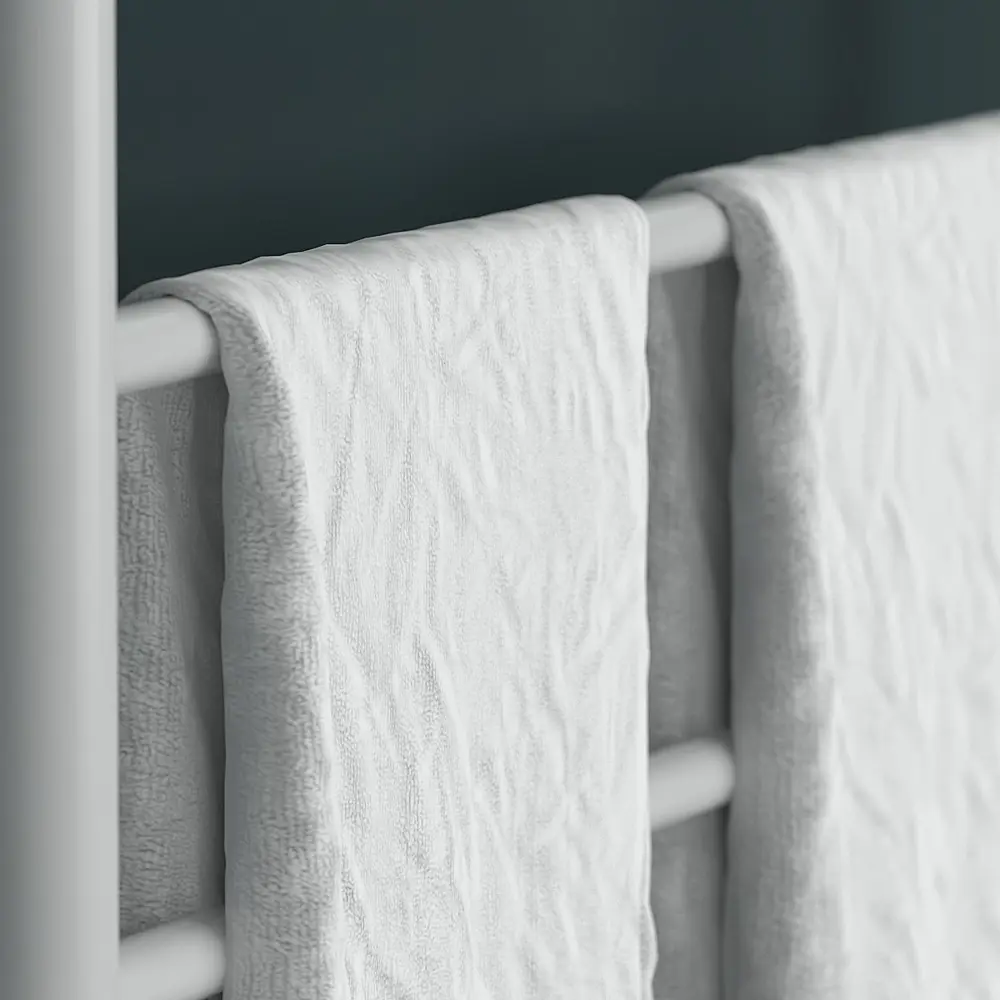 Фото 3 Полотенцесушитель водяной лестница Onix Classic plus white right 80x70 см боковая правая подводка нержавеющая сталь цвет белый Фото 3 Полотенцесушитель водяной лестница Onix Classic plus white right 80x70 см боковая правая подводка нержавеющая сталь цвет белый