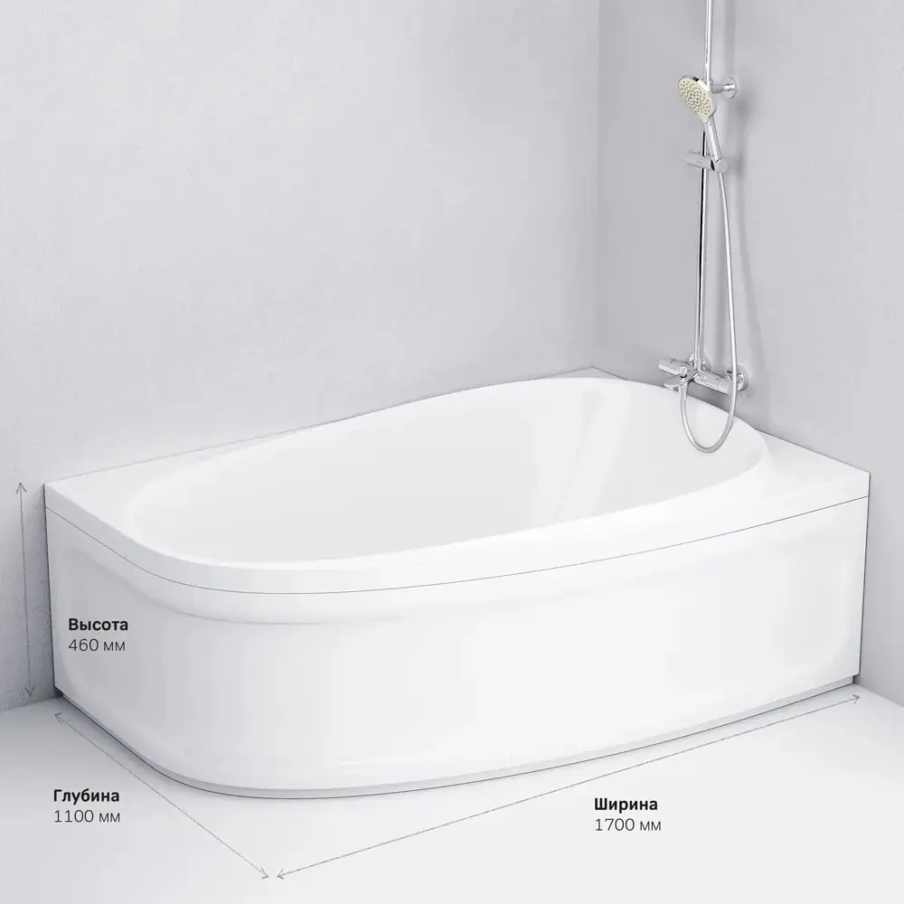Фото 4 Ванна акриловая AM.PM 170x110 Like W80A-170R110W-A