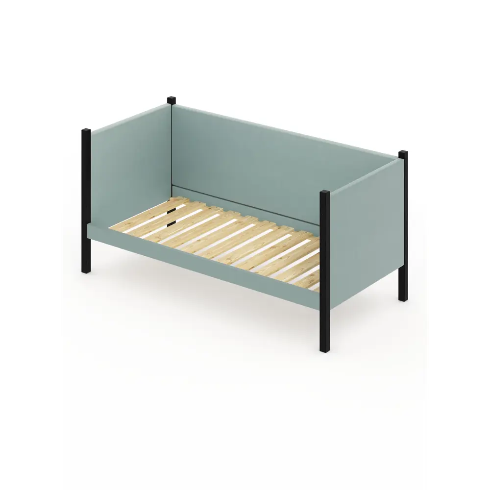 Фото Кровать Solarius Тахта реечное основание 110 x 101 x 210 см дерево цвет тиффани;черный оникс