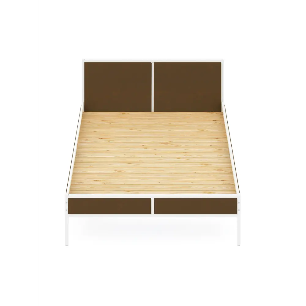 Фото 3 Кровать Solarius kr120loft-obiv-rs9-white-full Кровать Лофт сплошное 125 x 90 x 206 см дсп цвет коричневый/белый Фото 3 Кровать Solarius kr120loft-obiv-rs9-white-full Кровать Лофт сплошное 125 x 90 x 206 см дсп цвет коричневый/белый