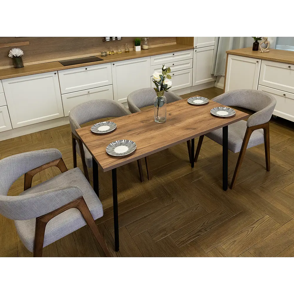 Фото Кухонный стол Diko Loft Delight Dining 120х60х75 см цвет дуб табачный Фото Кухонный стол Diko Loft Delight Dining 120х60х75 см цвет дуб табачный