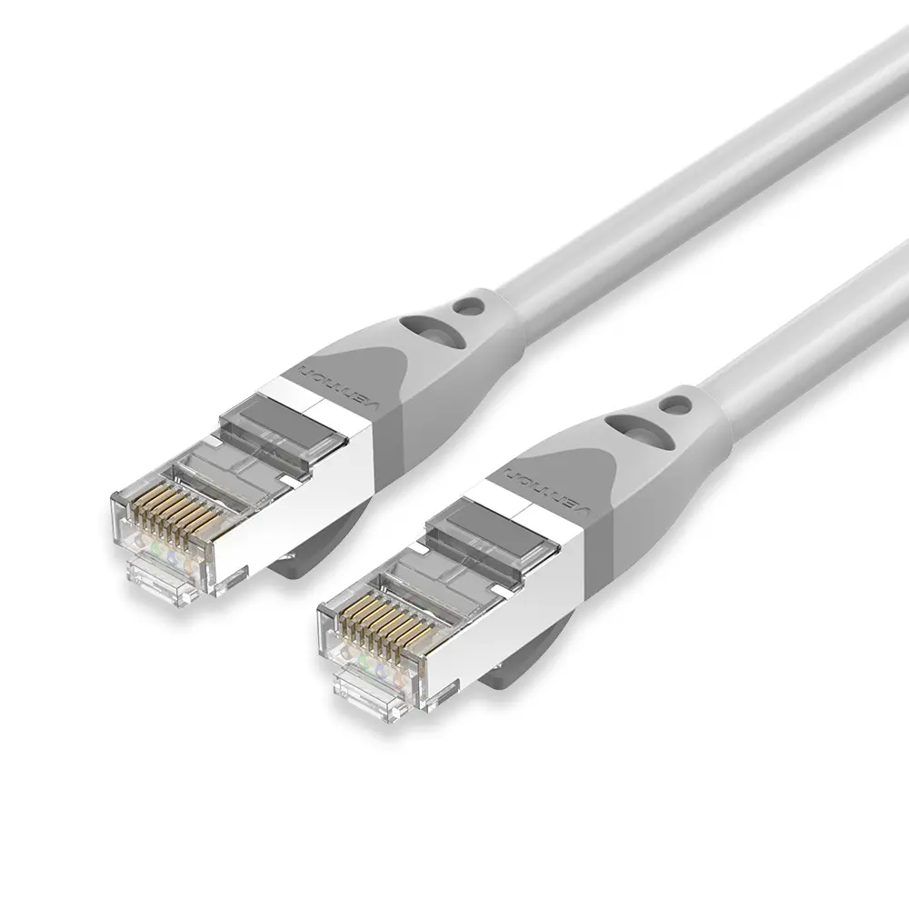 Фото Патч-корд Vention прямой SFTP cat.6A RJ45 0.3 м серый IBHHAA Фото Патч-корд Vention прямой SFTP cat.6A RJ45 0.3 м серый IBHHAA
