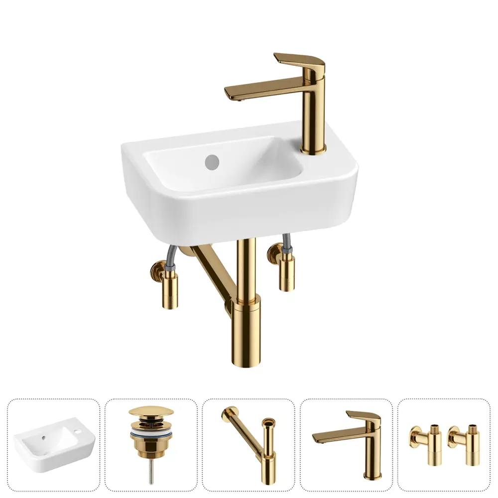 Фото Раковина Lavinia boho one 20217365R 37см цвет раковина 5 в 1: донный клапан, сифон, смеситель, вентили Фото Раковина Lavinia boho one 20217365R 37см цвет раковина 5 в 1: донный клапан, сифон, смеситель, вентили