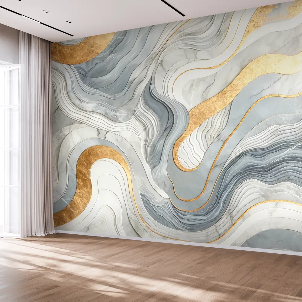 Фото 2 Фотообои Postermarket Голубые флюиды 300x270 см WM-528 Фото 2 Фотообои Postermarket Голубые флюиды 300x270 см WM-528