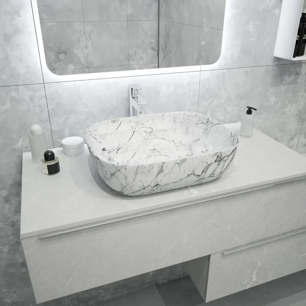 Фото 4 Раковина чаша Maretti FL13NS25-740MR 49x39.5x15 белый мрамор Фото 4 Раковина чаша Maretti FL13NS25-740MR 49x39.5x15 белый мрамор