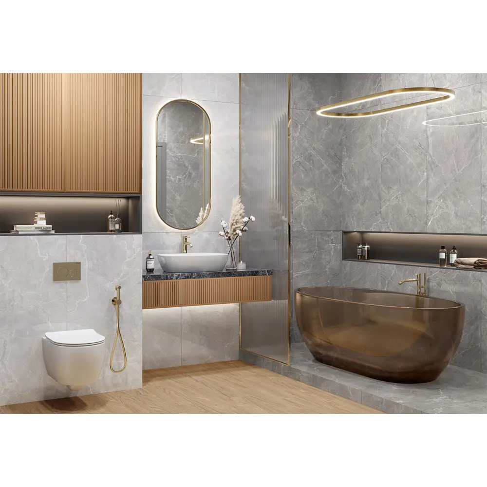 Фото 4 Керамогранит New trend Terra 60120TER15P 60x120см цвет серый Фото 4 Керамогранит New trend Terra 60120TER15P 60x120см цвет серый