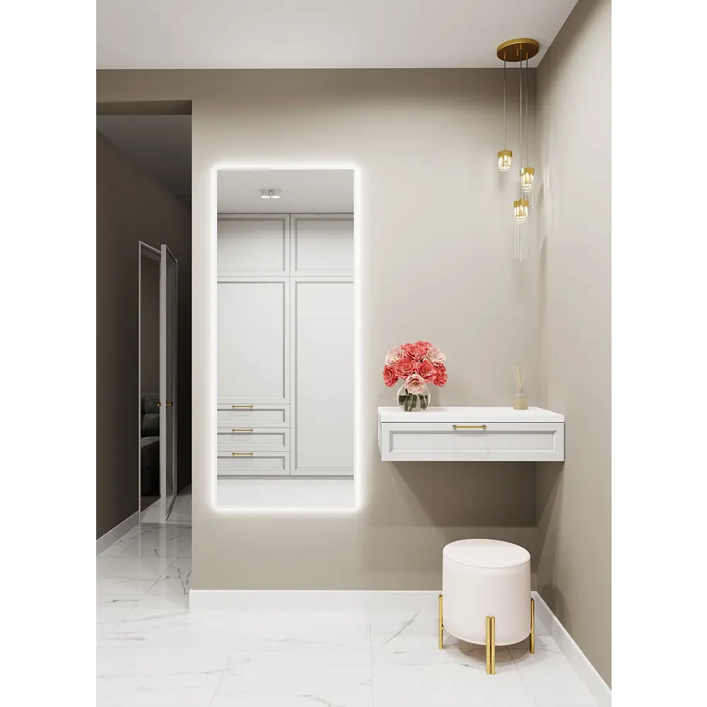 Фото 2 Зеркало со встроенной подсветкой One mirror 17070бсх 70x170 см Фото 2 Зеркало со встроенной подсветкой One mirror 17070бсх 70x170 см