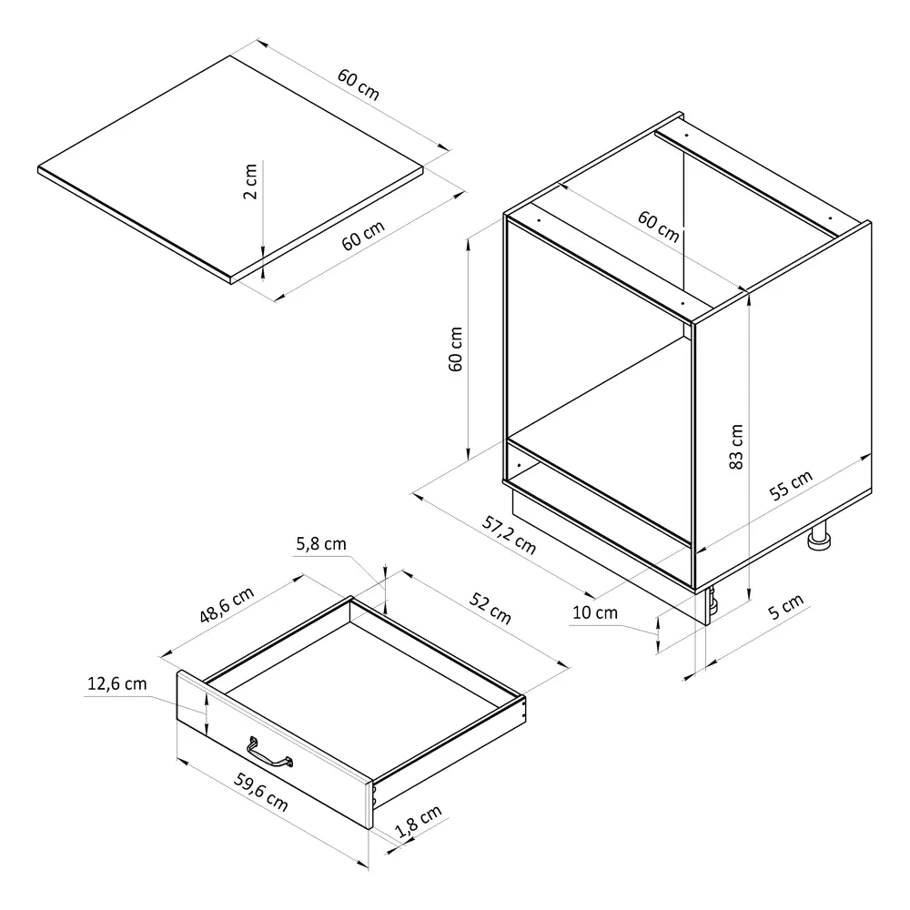 Фото 3 Напольный шкаф Венесуэла Dipriz 60x85x52 см дерево цвет белый Фото 3 Напольный шкаф Венесуэла Dipriz 60x85x52 см дерево цвет белый
