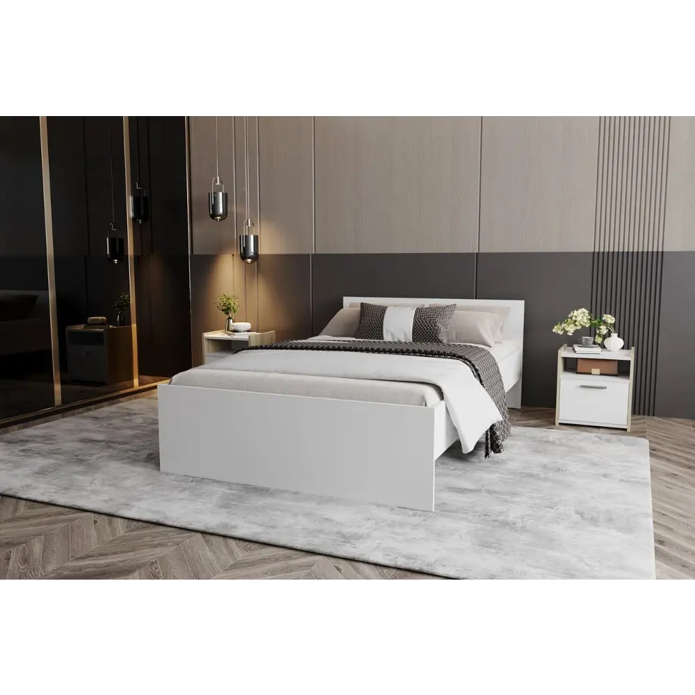 Фото 5 Тумба прикроватная Silva 40x44x35 см 1 ящик ЛДСП цвет белый, дуб сонома Фото 5 Тумба прикроватная Silva 40x44x35 см 1 ящик ЛДСП цвет белый, дуб сонома