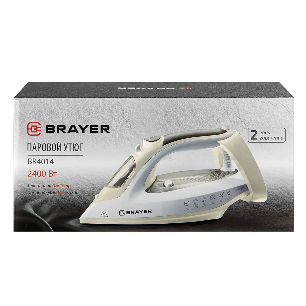 Фото Утюг Brayer BR4014 2400 Вт цвет кремовый Фото Утюг Brayer BR4014 2400 Вт цвет кремовый