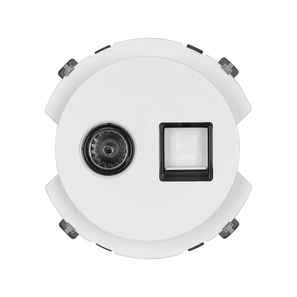 Фото 3 Розетка для телевизора и компьютера встраиваемая Tdm electric Байкал SQ1819-0019 RJ45 цвет белый Фото 3 Розетка для телевизора и компьютера встраиваемая Tdm electric Байкал SQ1819-0019 RJ45 цвет белый