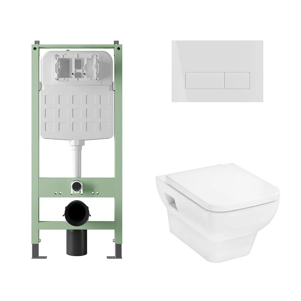Фото Комплект инсталляция с унитазом Hansgrohe ALS.SIS1102.WHHGSET001 цвет белый Фото Комплект инсталляция с унитазом Hansgrohe ALS.SIS1102.WHHGSET001 цвет белый