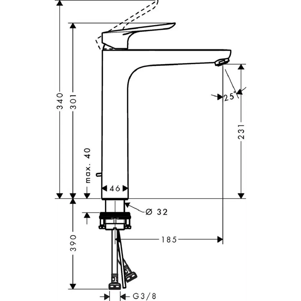 Фото 2 Смеситель для раковины Hansgrohe Logis 71162000 Фото 2 Смеситель для раковины Hansgrohe Logis 71162000
