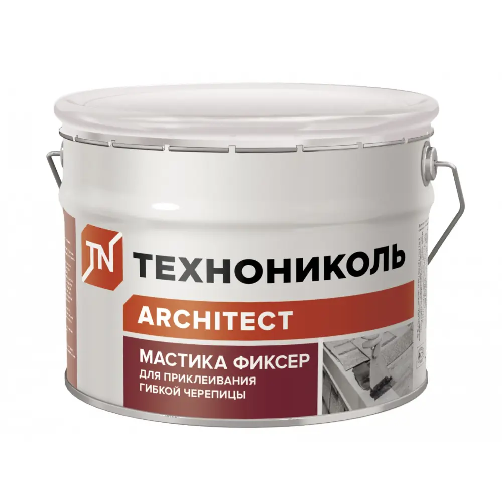 Фото Мастика Технониколь Фиксер для гибкой черепицы 3.6кг Фото Мастика Технониколь Фиксер для гибкой черепицы 3.6кг