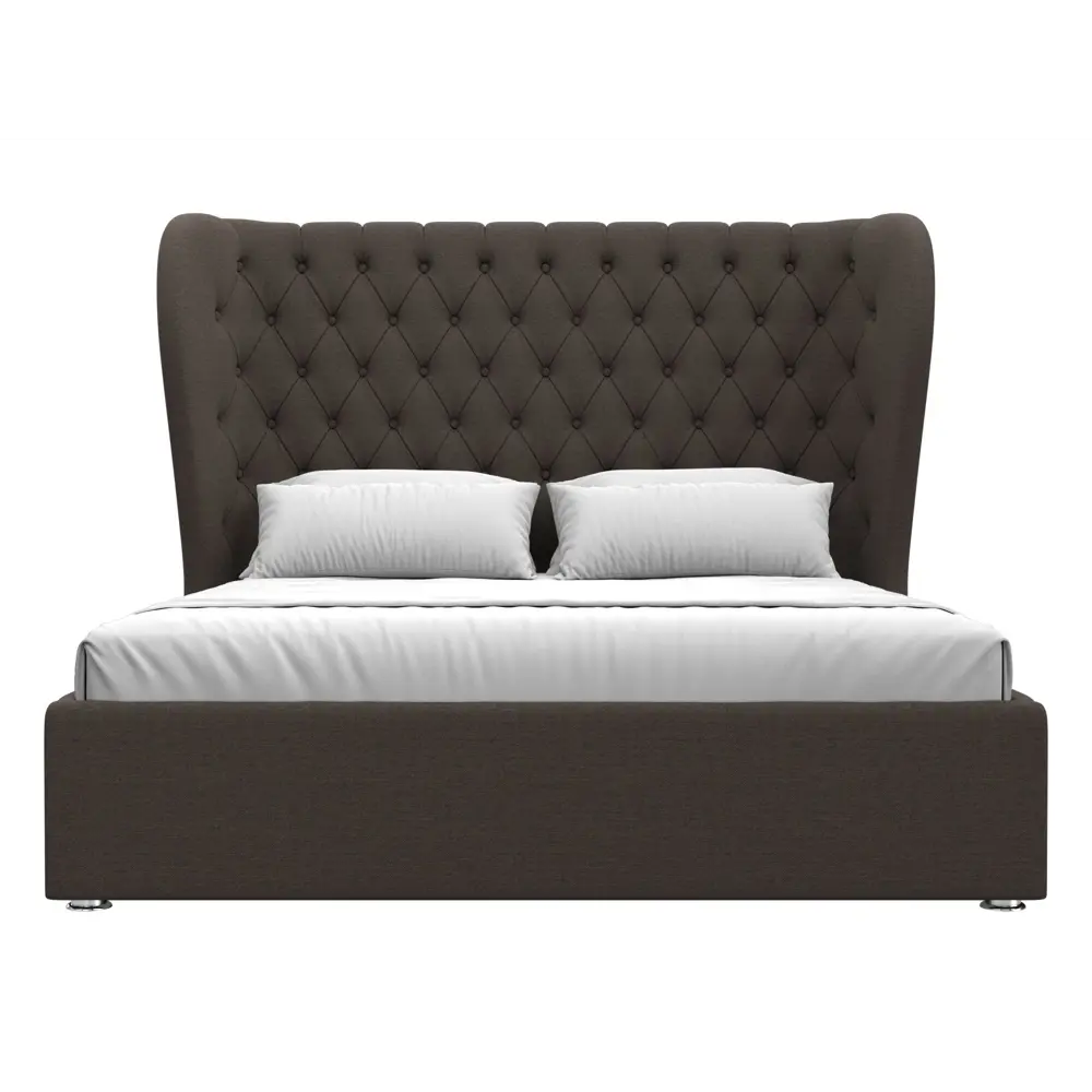 Фото 3 Кровать Далия 160 Лига диванов 123074 190x140x210 см рогожка цвет амур 05 коричневый Фото 3 Кровать Далия 160 Лига диванов 123074 190x140x210 см рогожка цвет амур 05 коричневый