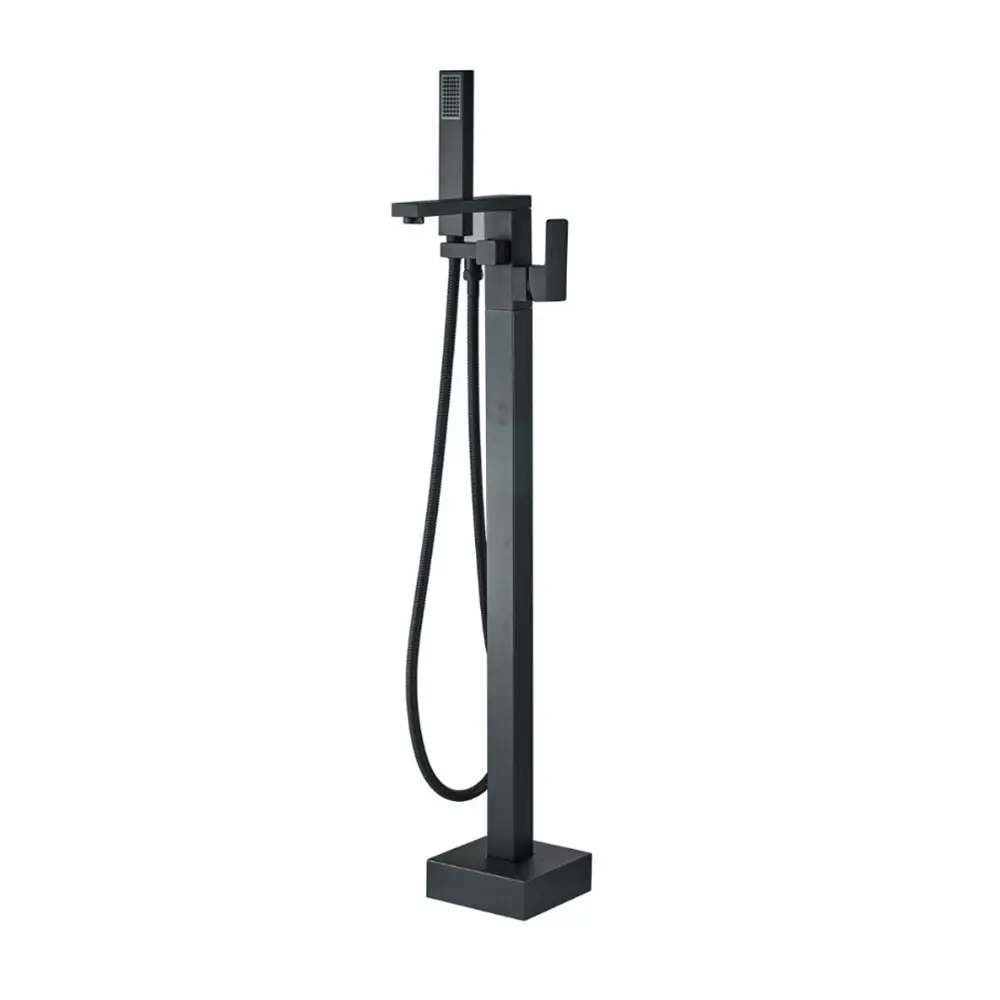 Фото 2 Напольный смеситель для ванны Boch Mann Albano Black BM8923 однорычажный цвет черный матовый Фото 2 Напольный смеситель для ванны Boch Mann Albano Black BM8923 однорычажный цвет черный матовый