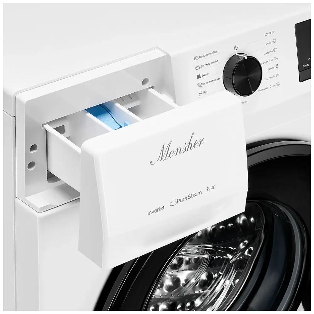 Фото 6 Стиральная машина Monsher Mwm 460 Blanc 59.50x85x46 см 8 кг цвет белый Фото 6 Стиральная машина Monsher Mwm 460 Blanc 59.50x85x46 см 8 кг цвет белый