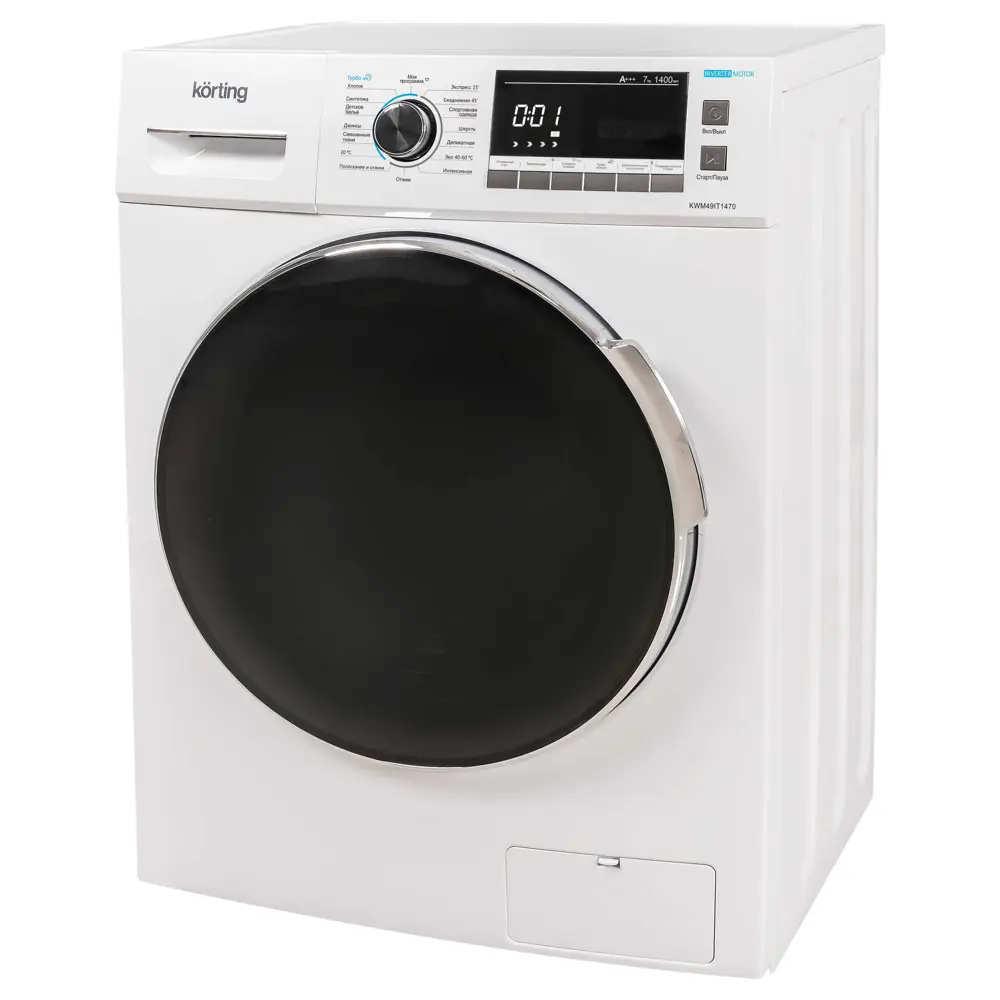 Фото 2 Стиральная машина Korting Kwm 49it1470 s 58x87x64 см 7 кг цвет серебристый