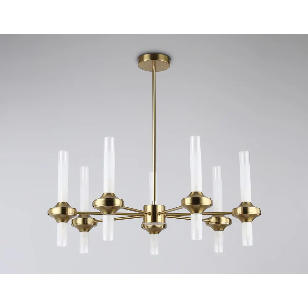 Фото 3 Люстра на штанге Ambrella Light High Ambr_lh55360 14 ламп 28 м² цвет прозрачный/латунь Фото 3 Люстра на штанге Ambrella Light High Ambr_lh55360 14 ламп 28 м² цвет прозрачный/латунь