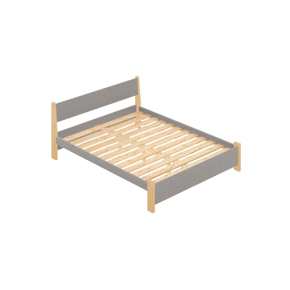 Фото 2 Кровать Solarius Мишка реечное основание 150 x 80 x 210 см дерево цвет светло-серый;лакированный Фото 2 Кровать Solarius Мишка реечное основание 150 x 80 x 210 см дерево цвет светло-серый;лакированный