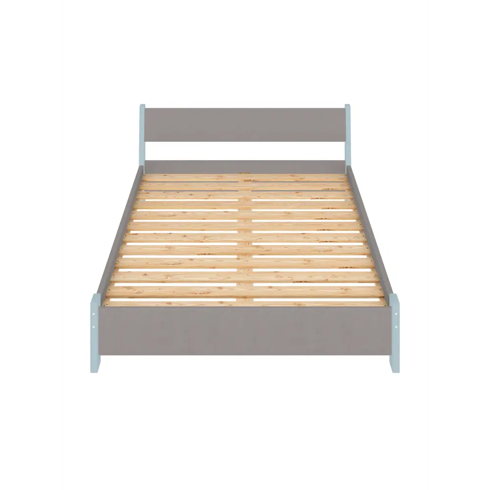 Фото 3 Кровать Solarius Мишка реечное основание 130x80x210см дерево цвет светло-серый/голубой Фото 3 Кровать Solarius Мишка реечное основание 130x80x210см дерево цвет светло-серый/голубой