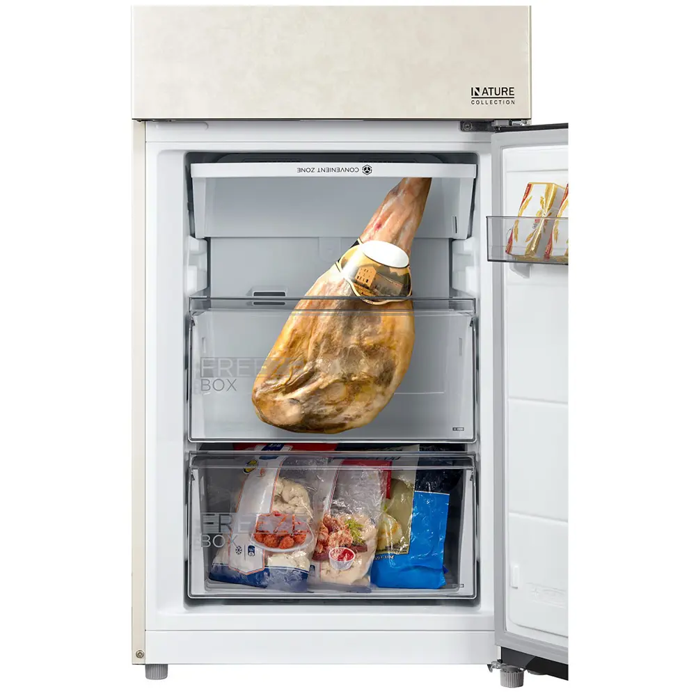 Фото 5 Отдельностоящий холодильник Midea MDRB470MGF33O 59.5x185 см цвет бежевый