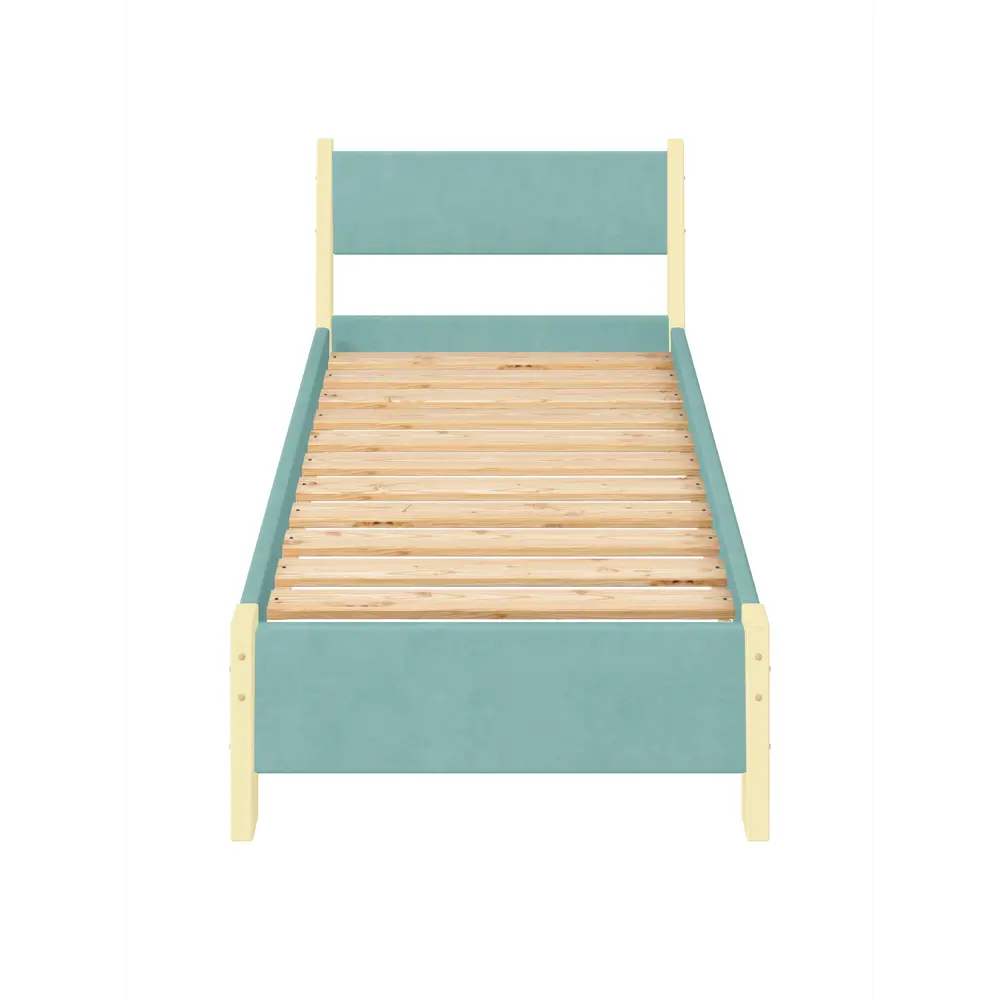 Фото 4 Кровать Solarius Мишка реечное основание 110 x 80 x 200 см дерево цвет тиффани;ванильный Фото 4 Кровать Solarius Мишка реечное основание 110 x 80 x 200 см дерево цвет тиффани;ванильный