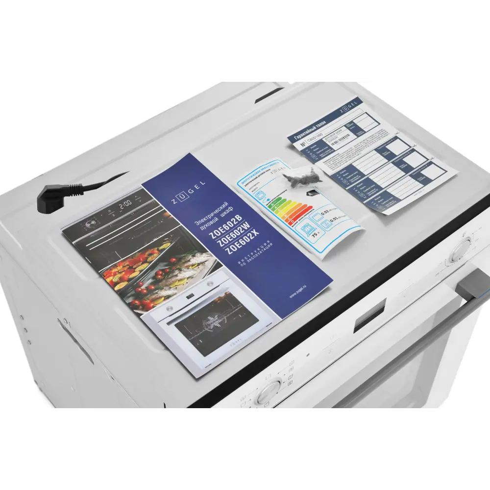 Фото 3 Встраиваемый духовой шкаф Zugel ZOE602W 59.8х59.8х57.7 см цвет белый Фото 3 Встраиваемый духовой шкаф Zugel ZOE602W 59.8х59.8х57.7 см цвет белый