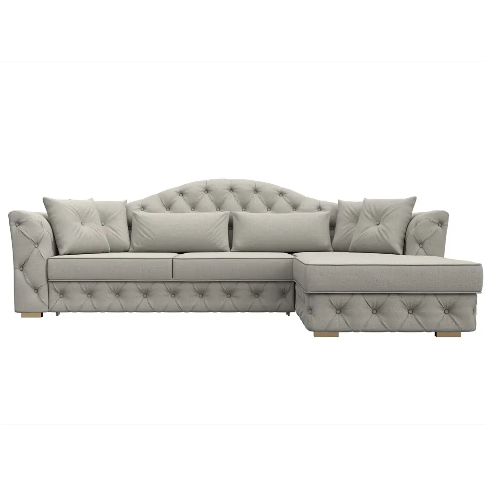 Фото 2 Диван угловой Артис правый угол Лига диванов 122769 250x97x181 см рогожка цвет амур 02 бежевый