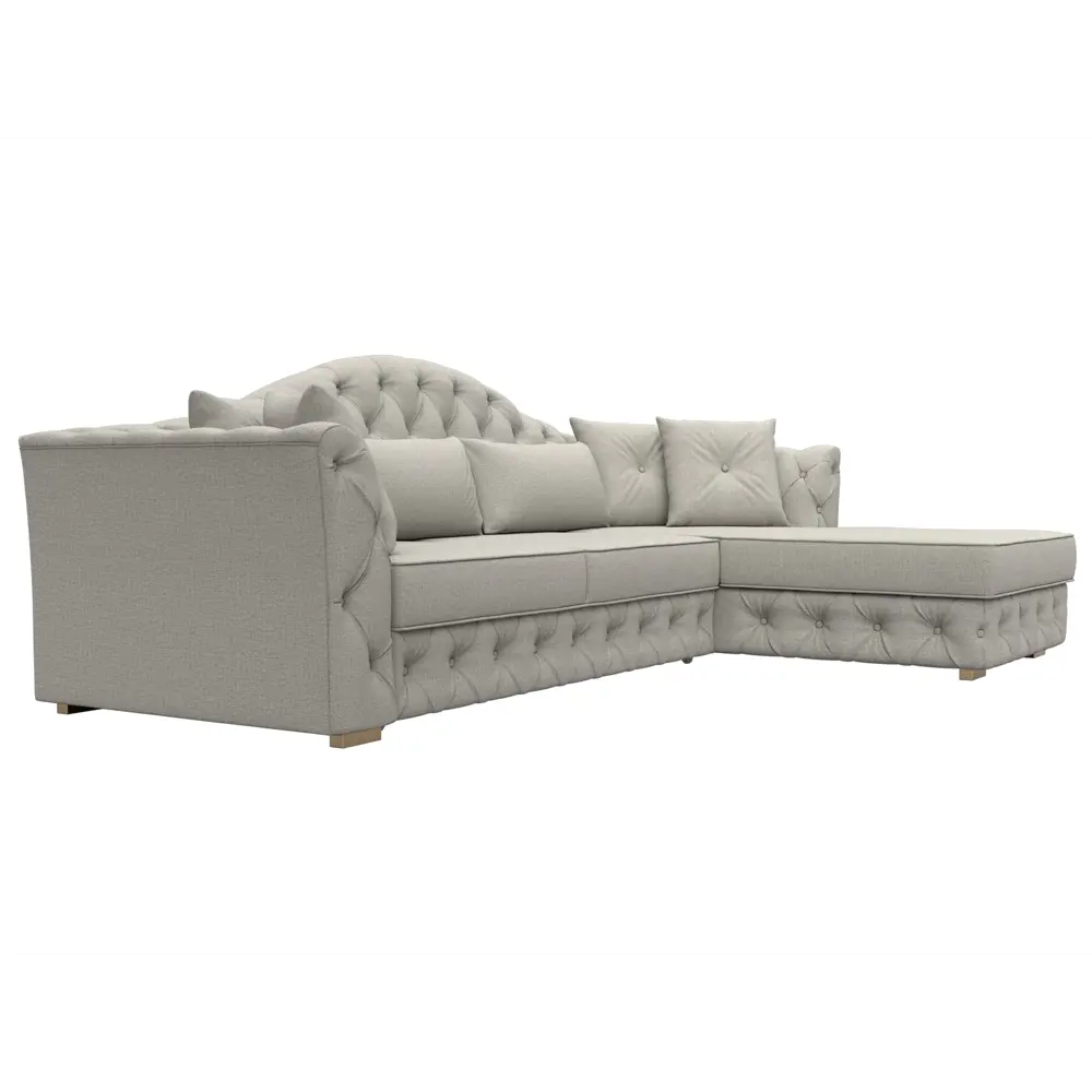 Фото 4 Диван угловой Артис правый угол Лига диванов 122769 250x97x181 см рогожка цвет амур 02 бежевый