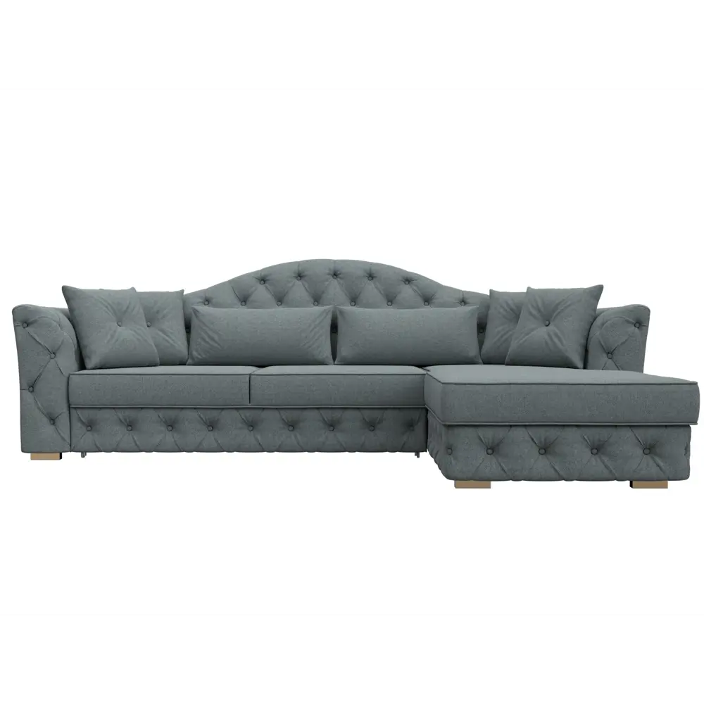 Фото 2 Диван угловой Артис правый угол Лига диванов 122771 250x97x181 см рогожка цвет амур 07 серый