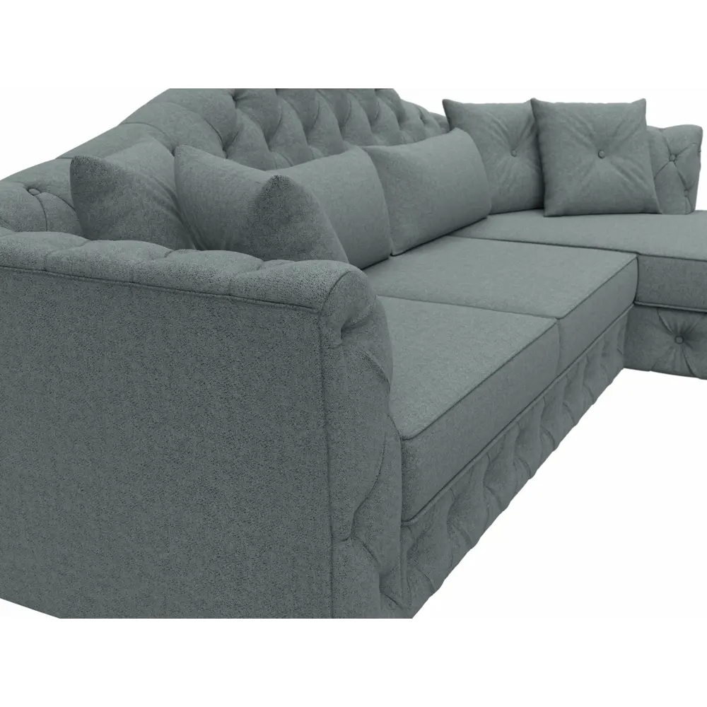 Фото 3 Диван угловой Артис правый угол Лига диванов 122771 250x97x181 см рогожка цвет амур 07 серый