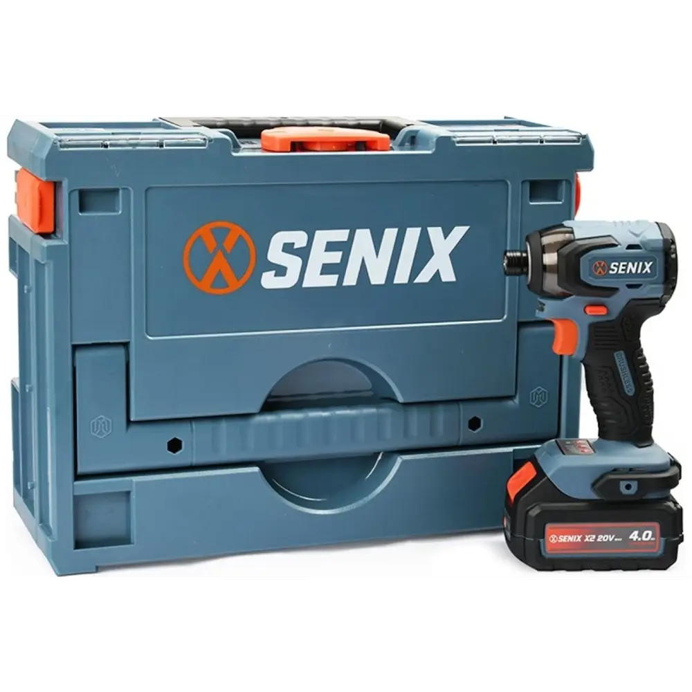 Фото Винтоверт ударный аккумуляторный бесщёточный Senix PDIX2-M2-EU Set, 20 В Li-Ion 1x4 Ач 180 Нм Фото Винтоверт ударный аккумуляторный бесщёточный Senix PDIX2-M2-EU Set, 20 В Li-Ion 1x4 Ач 180 Нм