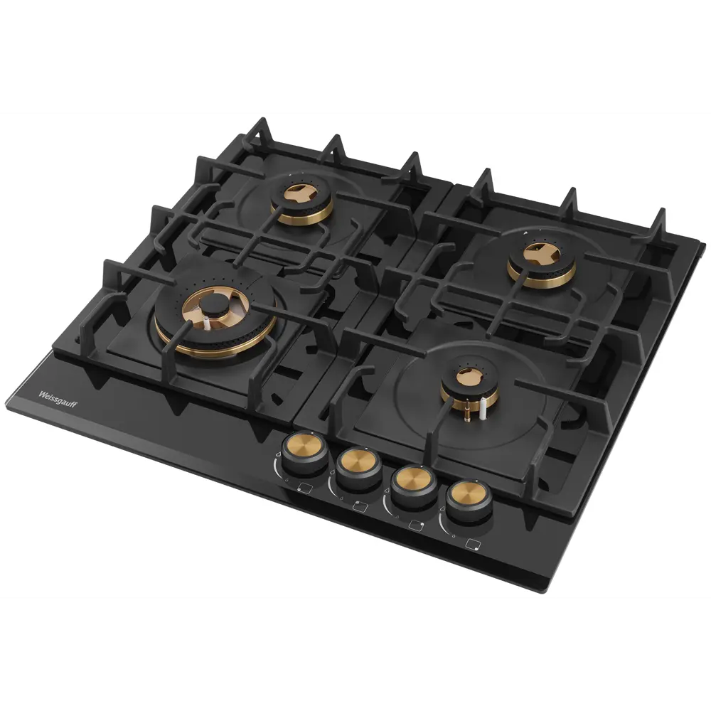 Фото 3 Газовая варочная панель Weissgauff HGG 641 BV Volcano Burner Nano Glass 60 см 4 конфорки цвет чёрный Фото 3 Газовая варочная панель Weissgauff HGG 641 BV Volcano Burner Nano Glass 60 см 4 конфорки цвет чёрный