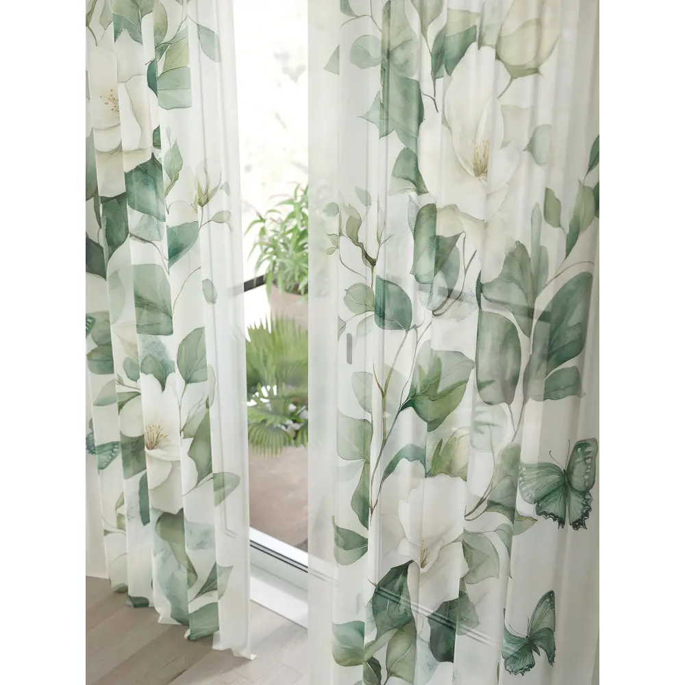 Фото 3 Тюль Comfy Way Алоуна - 122 CW580122-240 150x240 см на шторной ленте цвет бежевый 2 шт