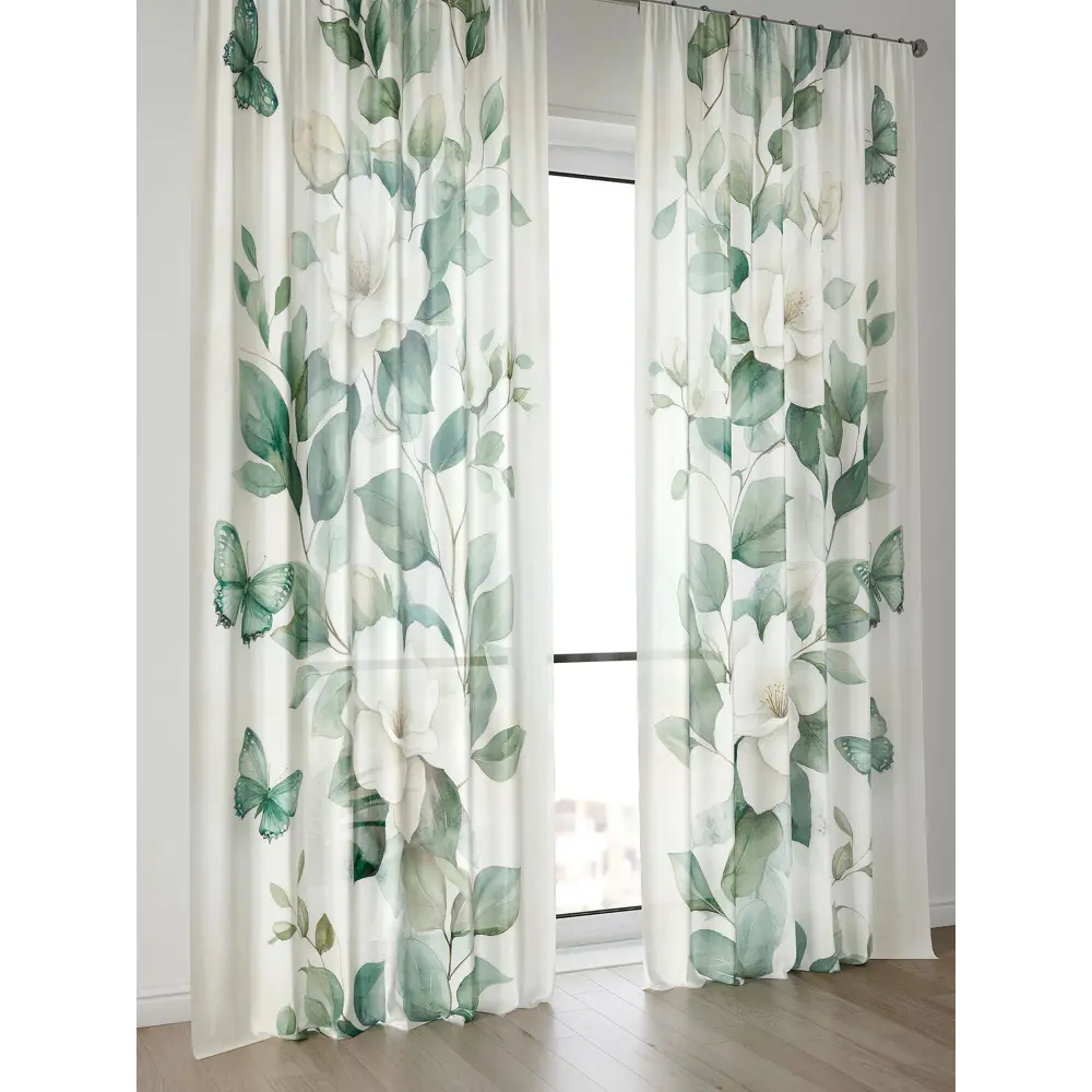 Фото 2 Тюль Comfy Way Алоуна - 122 CW580122-240 150x240 см на шторной ленте цвет бежевый 2 шт