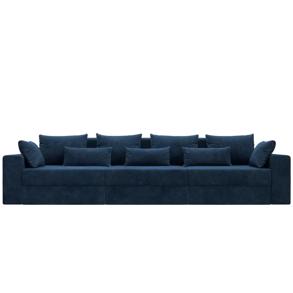 Фото 5 Диван прямой Майами Long Лига диванов 126747 350x96x106 см велюр цвет brut 11 синий