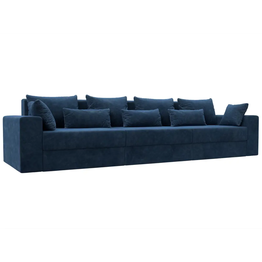 Фото 4 Диван прямой Майами Long Лига диванов 126747 350x96x106 см велюр цвет brut 11 синий