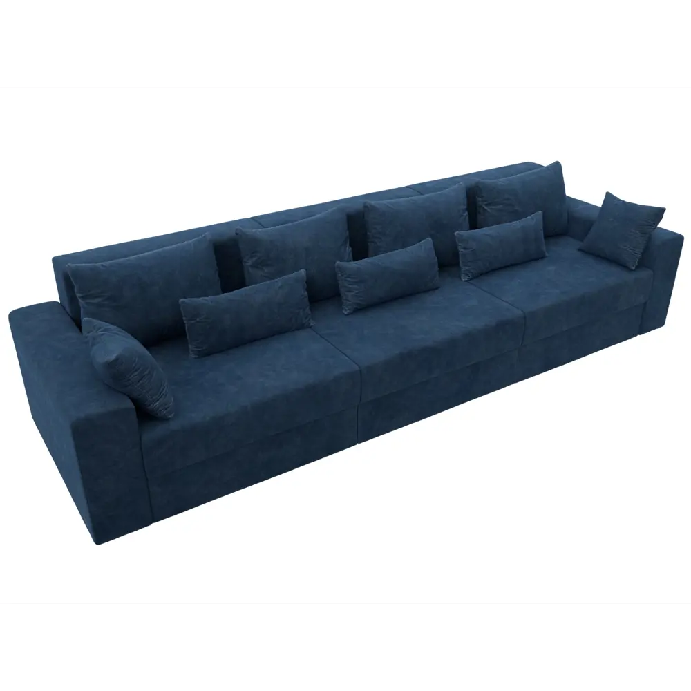 Фото 8 Диван прямой Майами Long Лига диванов 126747 350x96x106 см велюр цвет brut 11 синий